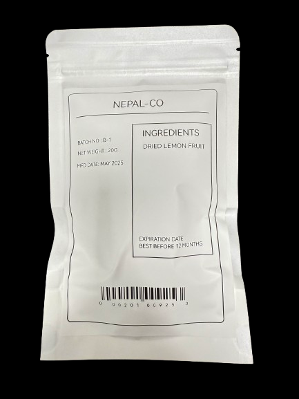 Dried 100% Organic Lemon Fruit