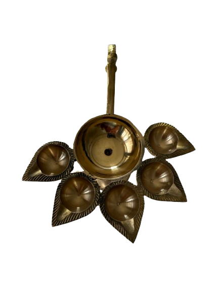 Five-Faced Oil Lamp (Panchmukhi Aarti Diya)