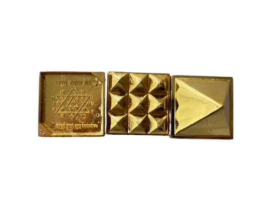 Gold Plated Vastu Yantra Pyramid-3 Layer
